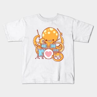 Octopus Drummer Kids T-Shirt